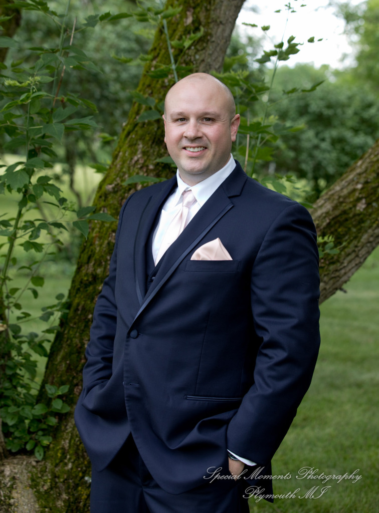 Krystal & Brian at Wellers East Garden Saline MI wedding photograph