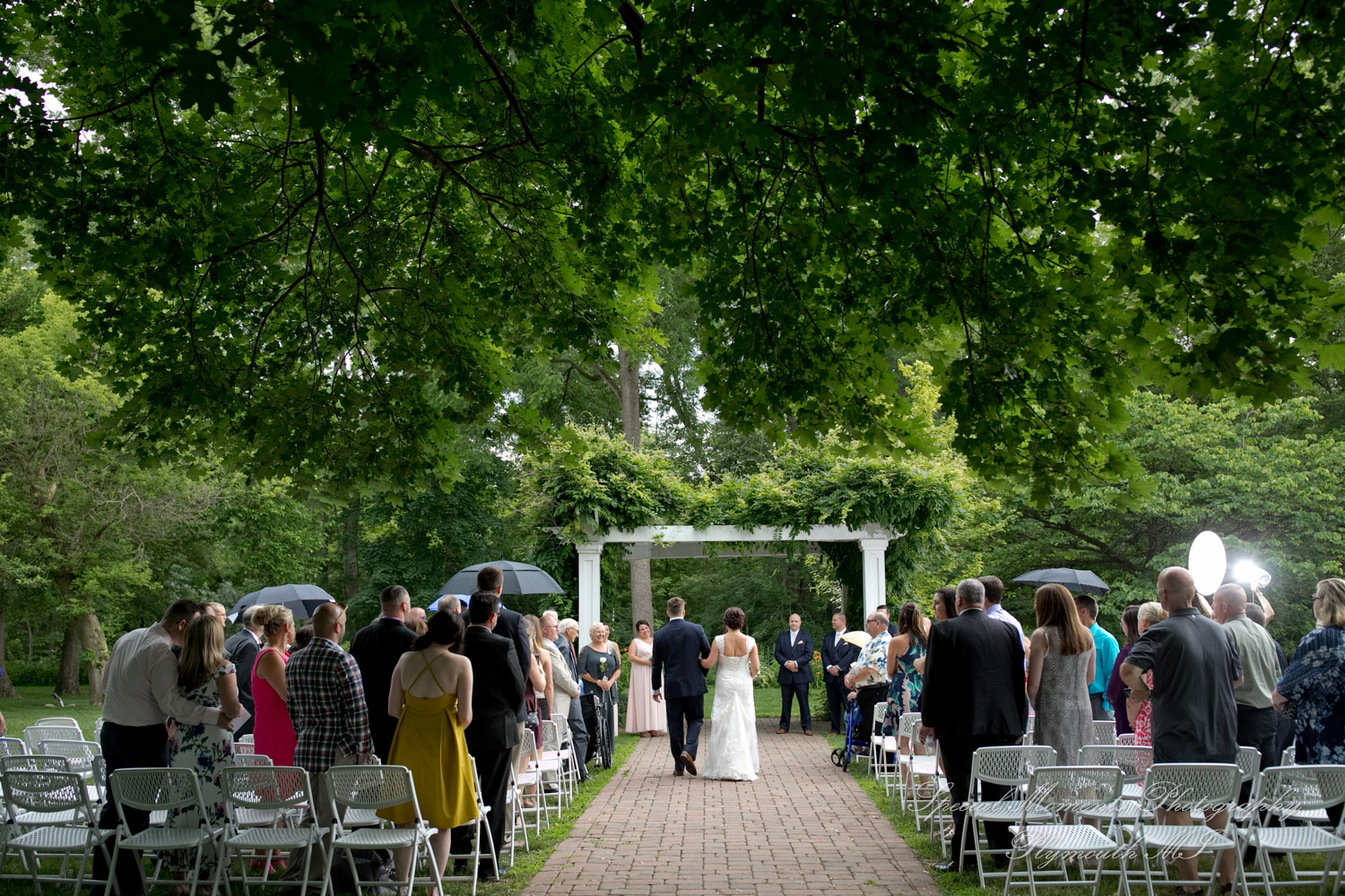 Krystal & Brian at Wellers East Garden Saline MI wedding photograph