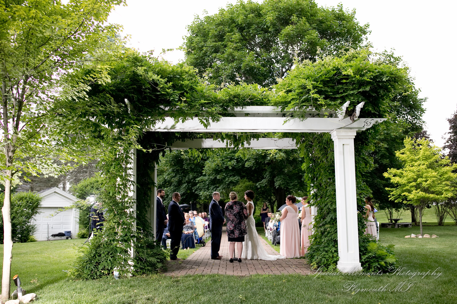 Krystal & Brian at Wellers East Garden Saline MI wedding photograph