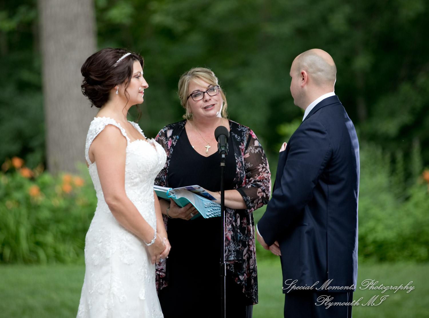 Krystal & Brian at Wellers East Garden Saline MI wedding photograph