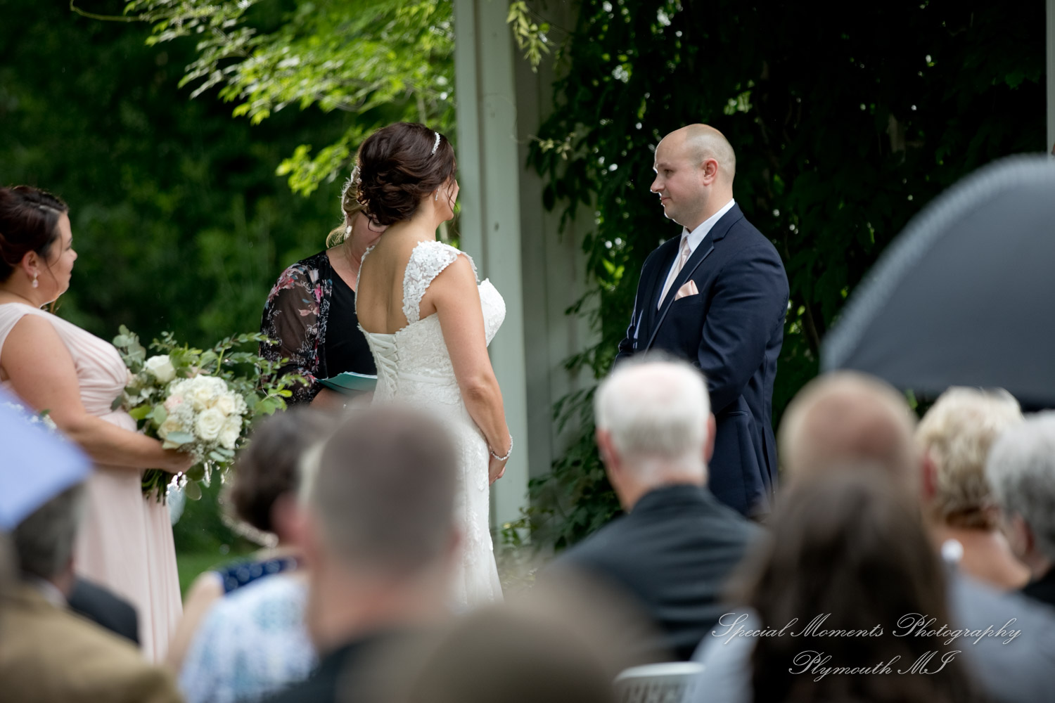 Krystal & Brian at Wellers East Garden Saline MI wedding photograph