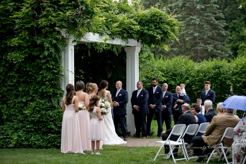 Krystal & Brian at Wellers East Garden Saline MI wedding photograph