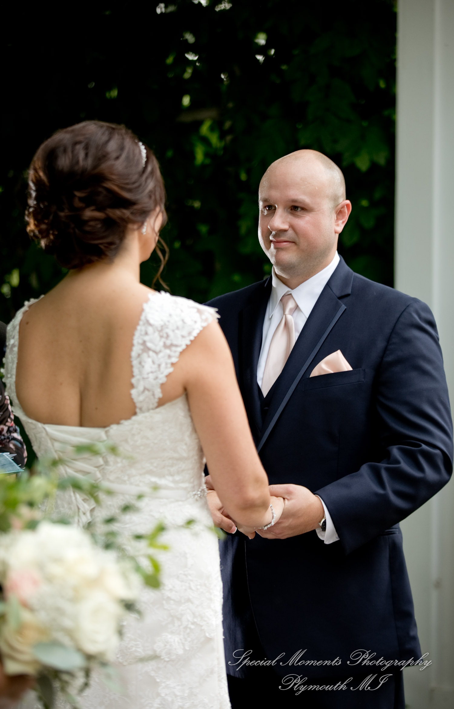 Krystal & Brian at Wellers East Garden Saline MI wedding photograph