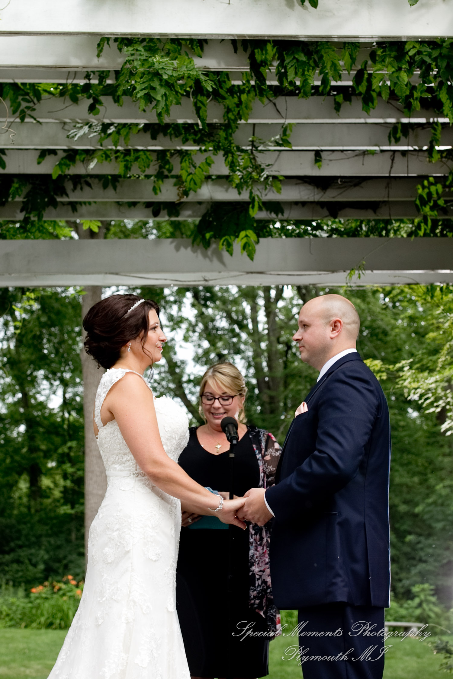 Krystal & Brian at Wellers East Garden Saline MI wedding photograph