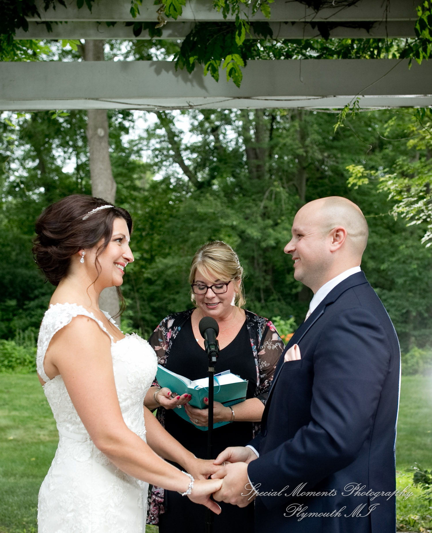 Krystal & Brian at Wellers East Garden Saline MI wedding photograph