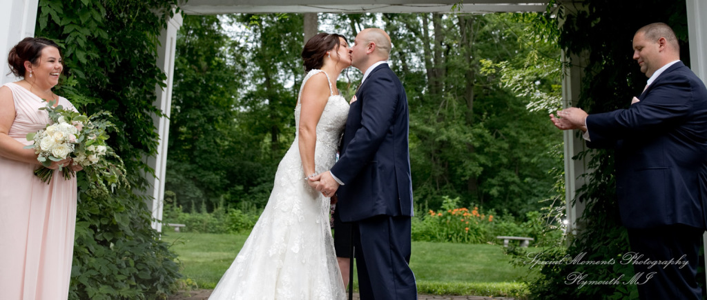 Krystal & Brian at Wellers East Garden Saline MI wedding photograph