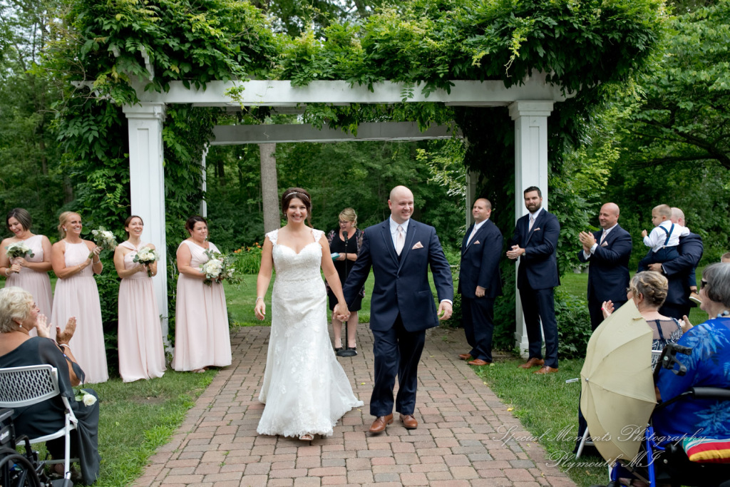 Krystal & Brian at Wellers East Garden Saline MI wedding photograph