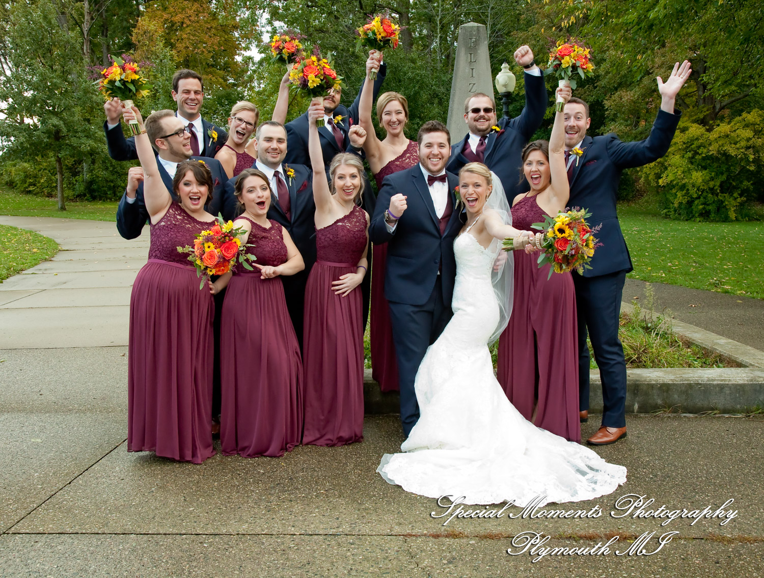 Leanne & Daniel at Elizabeth Park Trenton MI wedding photograph