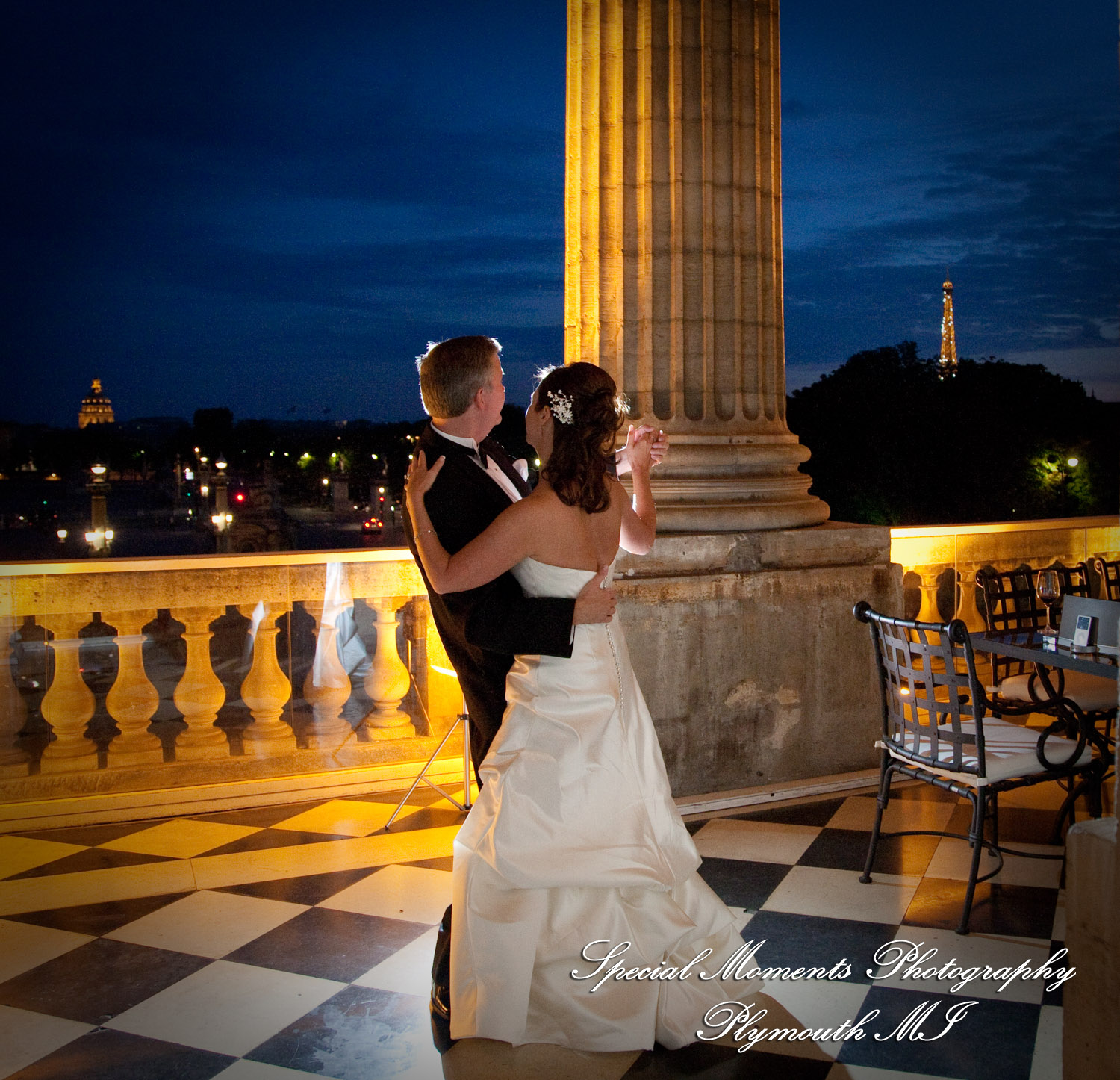 Mark & Colleen at Hotel de Crillon Paris France wedding photograph