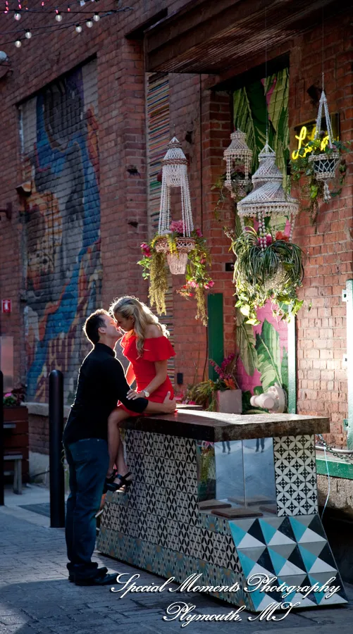 Z Lot Detroit MI engagement photograph