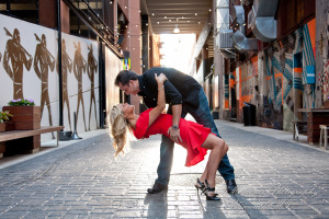 Kelsey & Ryan at The Belt & Z Lot Alley Detroit MI engagement photography