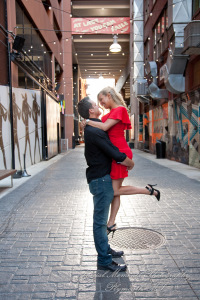 Kelsey & Ryan at The Belt & Z Lot Alley Detroit MI engagement photography