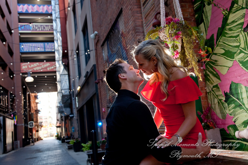 Kelsey & Ryan at The Belt & Z Lot Alley Detroit MI engagement photography