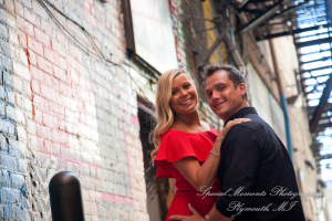 Kelsey & Ryan at The Belt & Z Lot Alley Detroit MI engagement photography