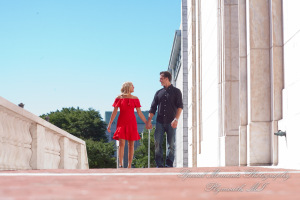 Kelsey & Ryan at The DIA Detroit MI engagement photography