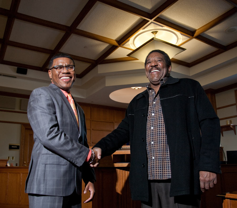 Candace & Jimmie at 35th District Court Plymouth MI wedding photography