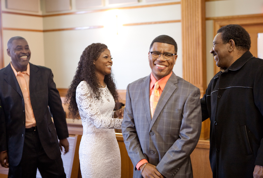 Candace & Jimmie at 35th District Court Plymouth MI wedding photography