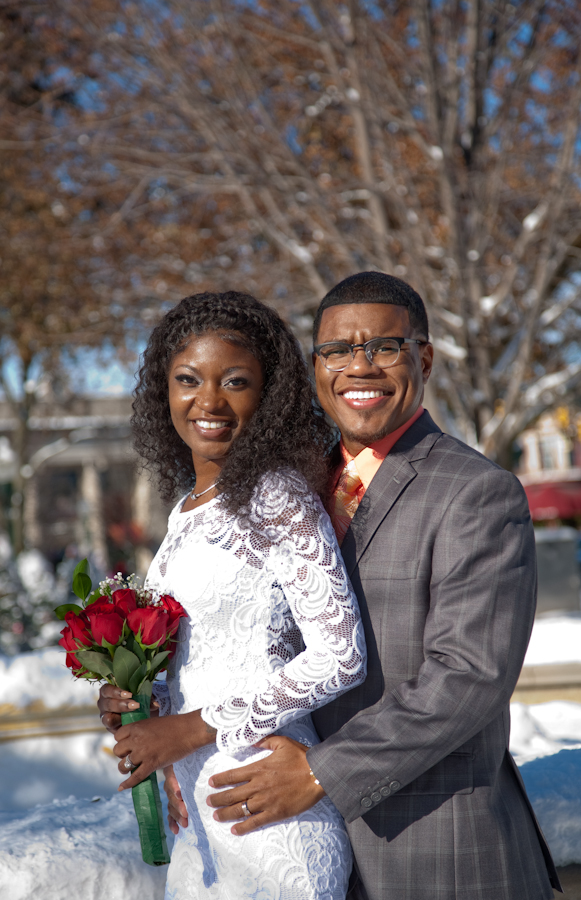 Candace & Jimmie at 35th District Court Plymouth MI wedding photography