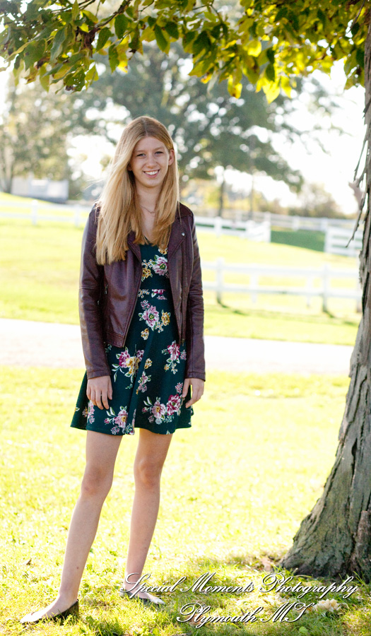 Clare B. at Plymouth Orchard Plymouth MI senior photography