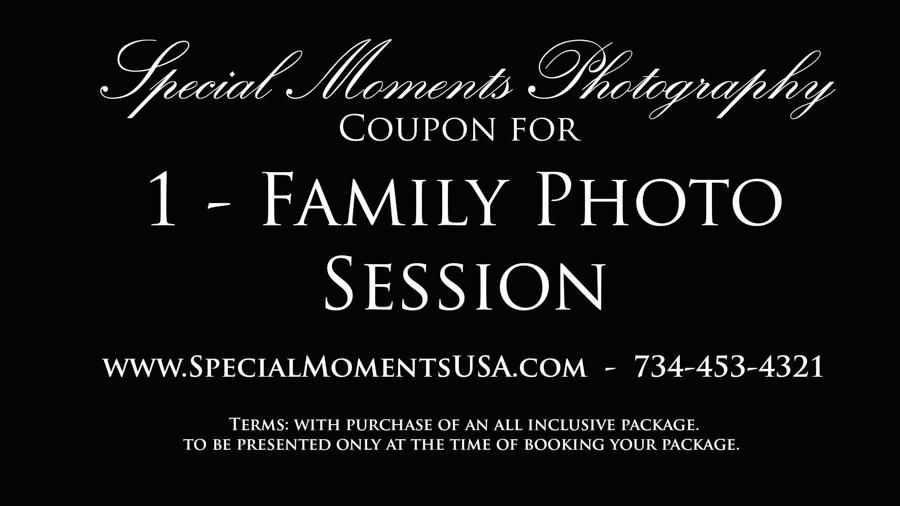 Special Moments Photography wedding photograph coupon