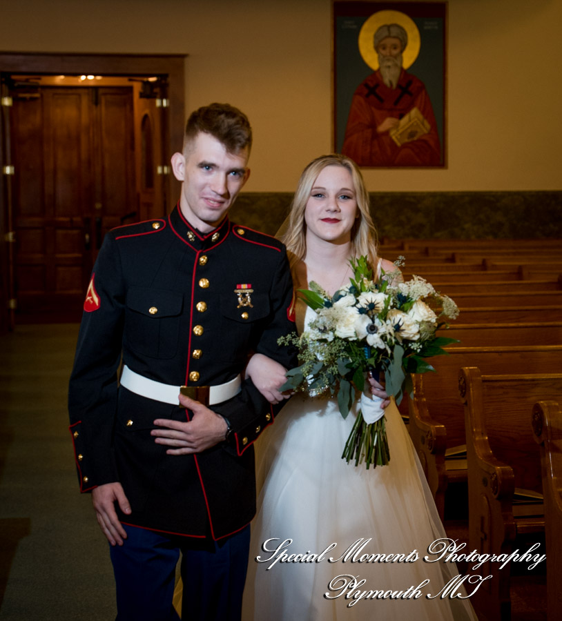 Shelby & Seth at Sts James, Cornelius & Cyprian Church Leslie MI wedding photography