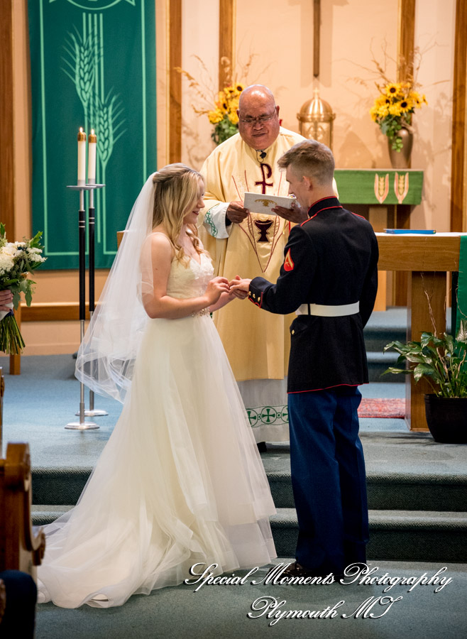 Shelby & Seth at Sts James, Cornelius & Cyprian Church Leslie MI wedding photography