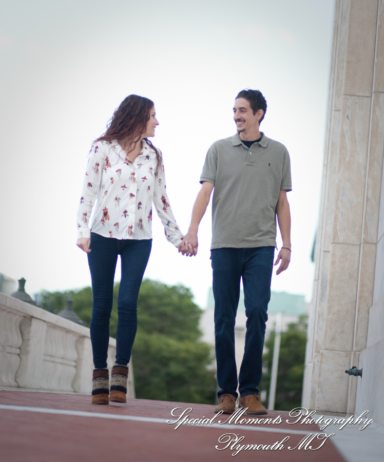 Madeleine & Stepanos at DIA Detroit MI engagement photography