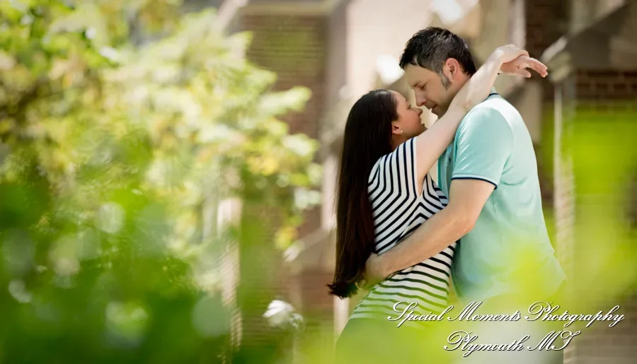 Law Quad Ann Arbor MI engagement photograph