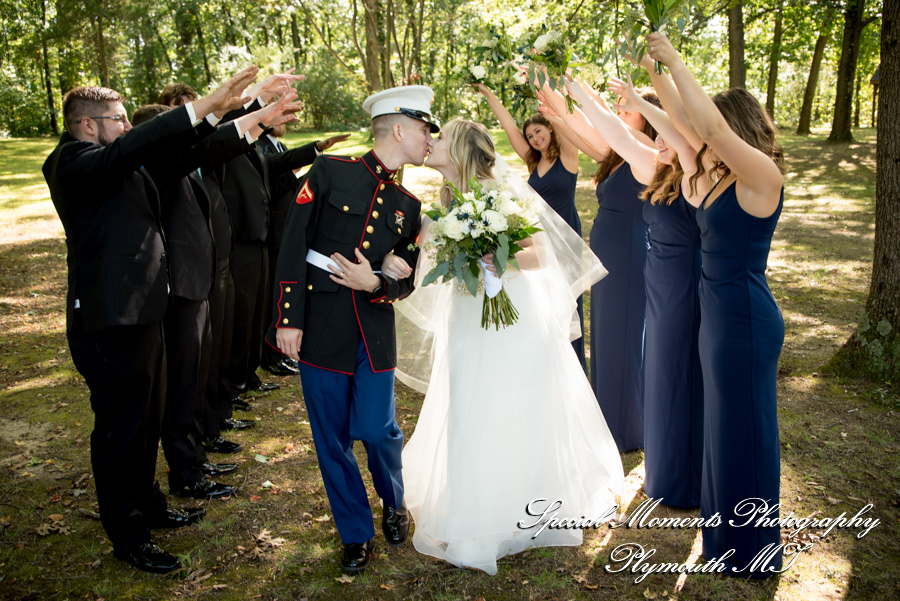 Shelby & Seth at Chelsea Depot Train Station Chelsea MI wedding photography