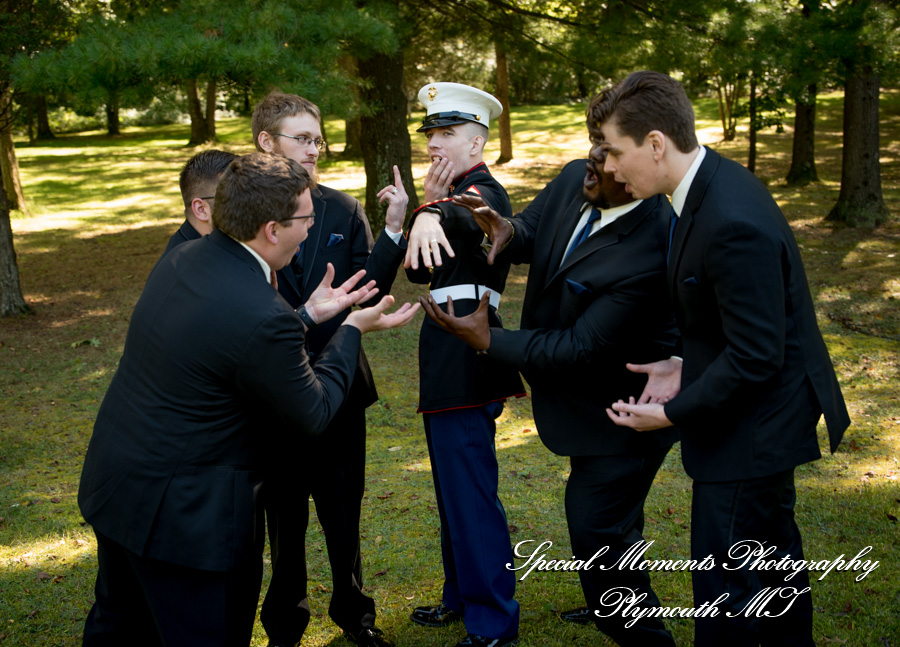 Shelby & Seth at Chelsea Depot Train Station Chelsea MI wedding photography
