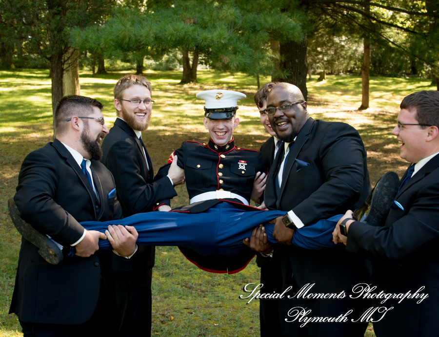 Shelby & Seth at Chelsea Depot Train Station Chelsea MI wedding photography