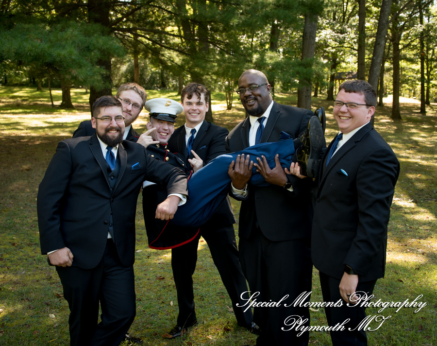 Shelby & Seth at Chelsea Depot Train Station Chelsea MI wedding photography