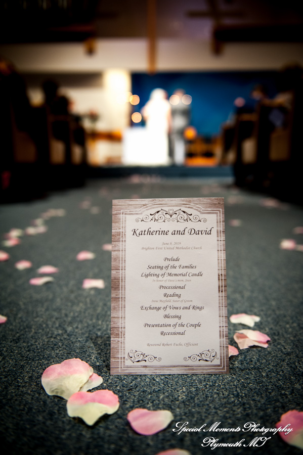 Katie & Dave at First United Methodist Brighton MI wedding photography
