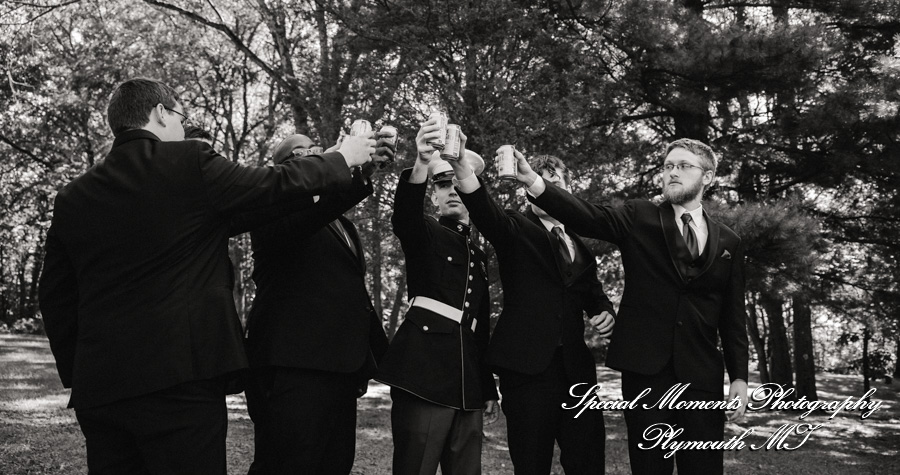 Shelby & Seth at Chelsea Depot Train Station Chelsea MI wedding photography