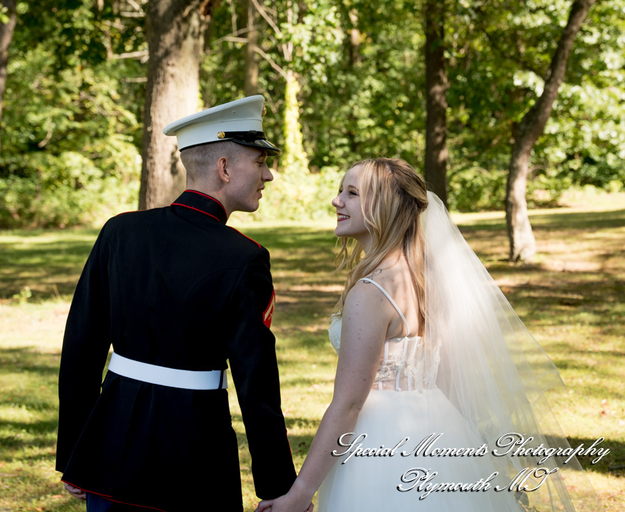 Shelby & Seth at Chelsea Depot Train Station Chelsea MI wedding photography