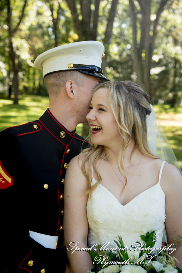 Shelby & Seth at Chelsea Depot Train Station Chelsea MI wedding photography