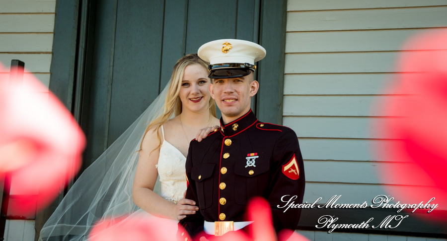 Shelby & Seth at Chelsea Depot Train Station Chelsea MI wedding photography