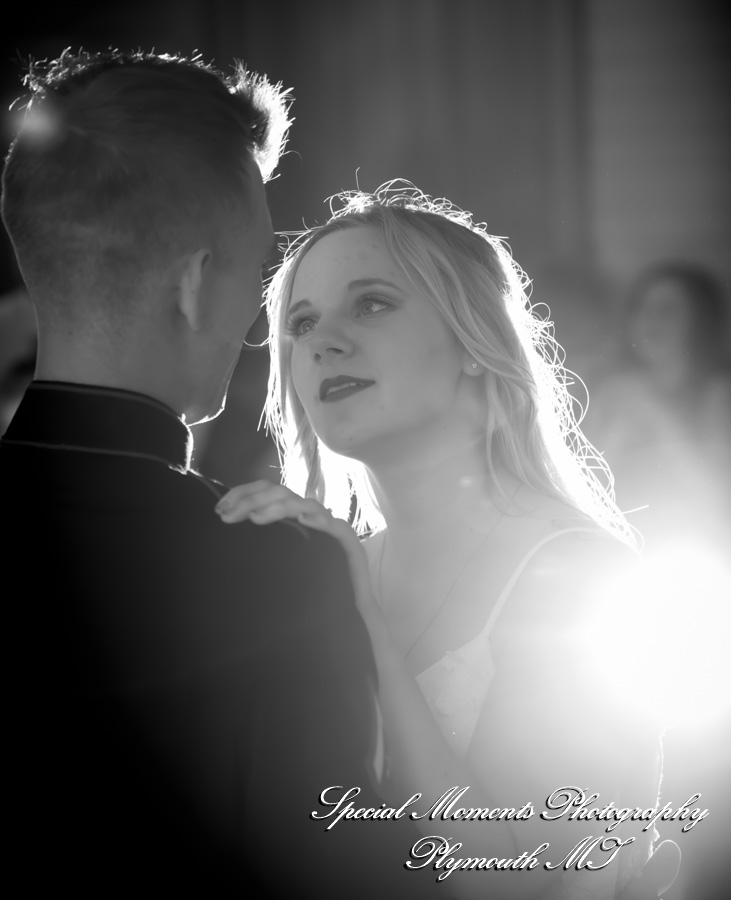 Shelby & Seth at Chelsea Depot Train Station Chelsea MI wedding photography