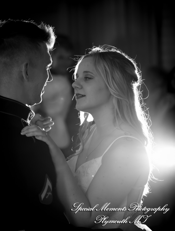 Shelby & Seth at Chelsea Depot Train Station Chelsea MI wedding photography