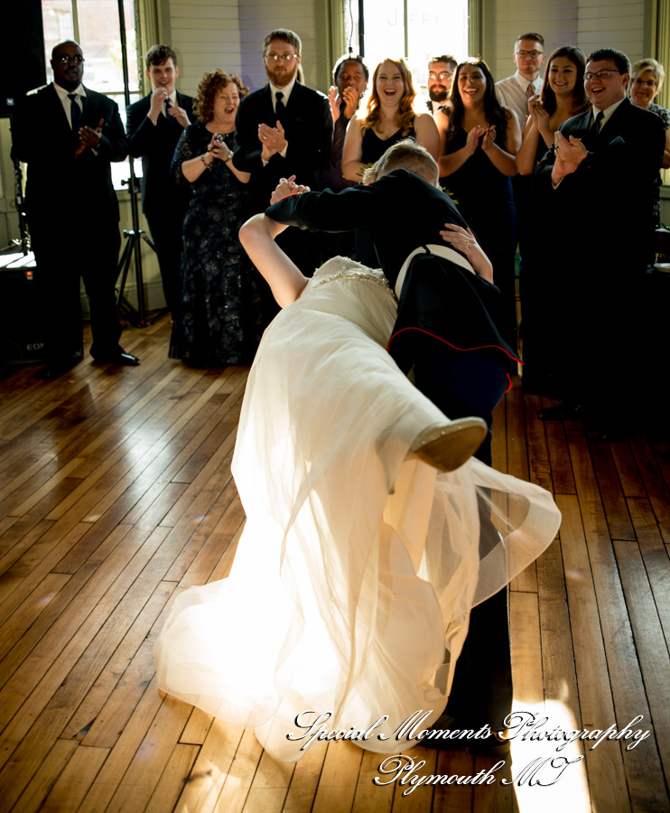 Shelby & Seth at Chelsea Depot Train Station Chelsea MI wedding photography