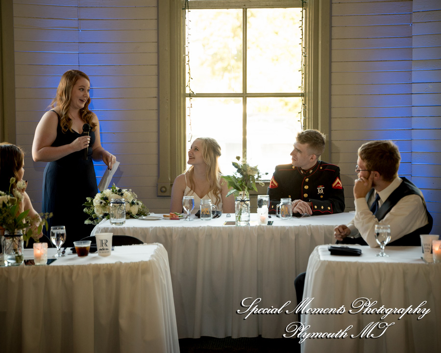 Shelby & Seth at Chelsea Depot Train Station Chelsea MI wedding photography