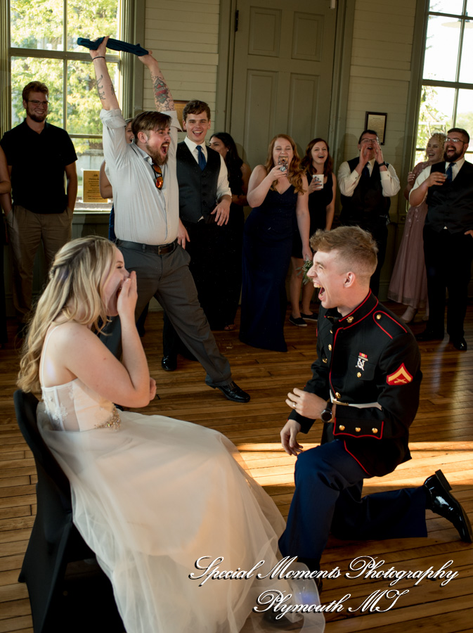 Shelby & Seth at Chelsea Depot Train Station Chelsea MI wedding photography