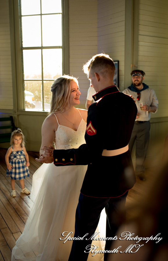 Shelby & Seth at Chelsea Depot Train Station Chelsea MI wedding photography