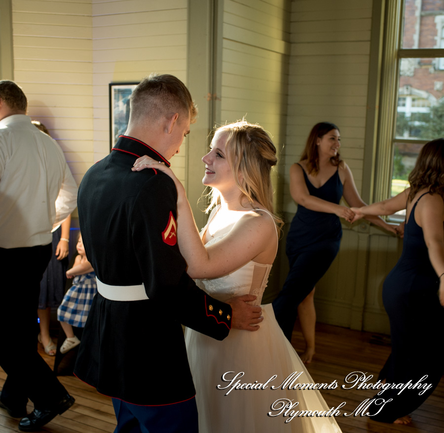 Shelby & Seth at Chelsea Depot Train Station Chelsea MI wedding photography