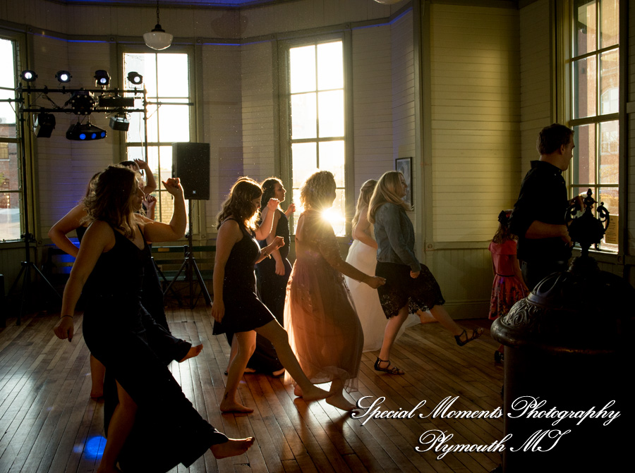 Shelby & Seth at Chelsea Depot Train Station Chelsea MI wedding photography