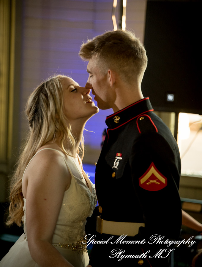 Shelby & Seth at Chelsea Depot Train Station Chelsea MI wedding photography