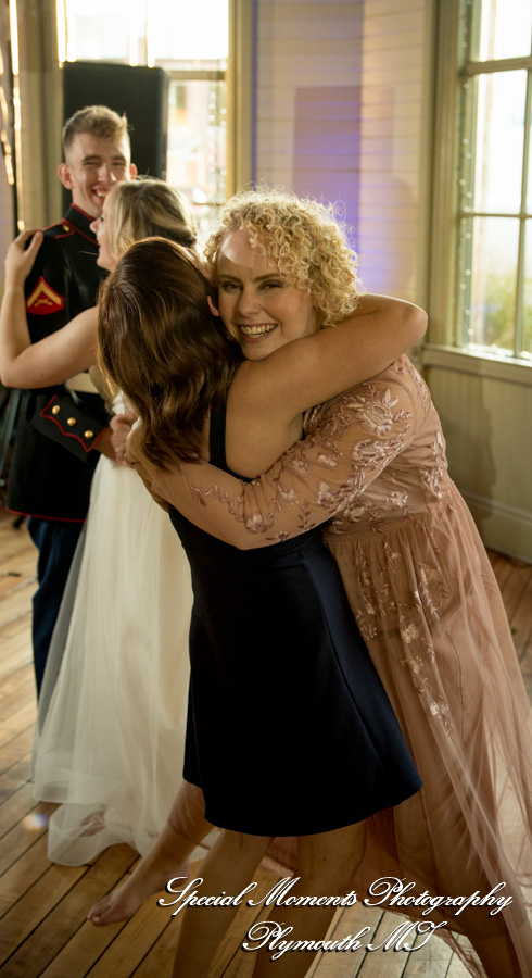 Shelby & Seth at Chelsea Depot Train Station Chelsea MI wedding photography