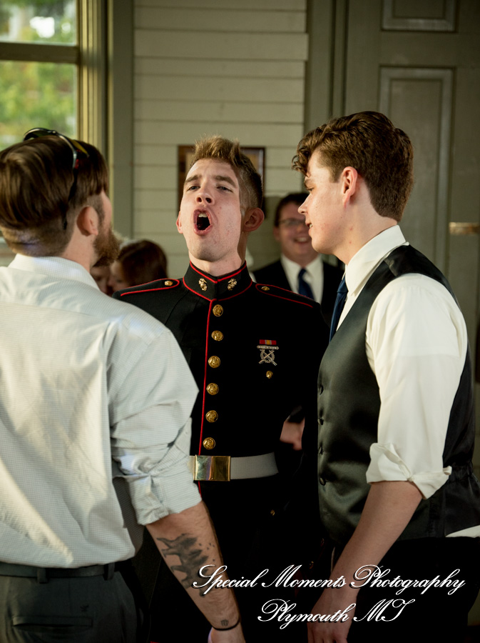 Shelby & Seth at Chelsea Depot Train Station Chelsea MI wedding photography