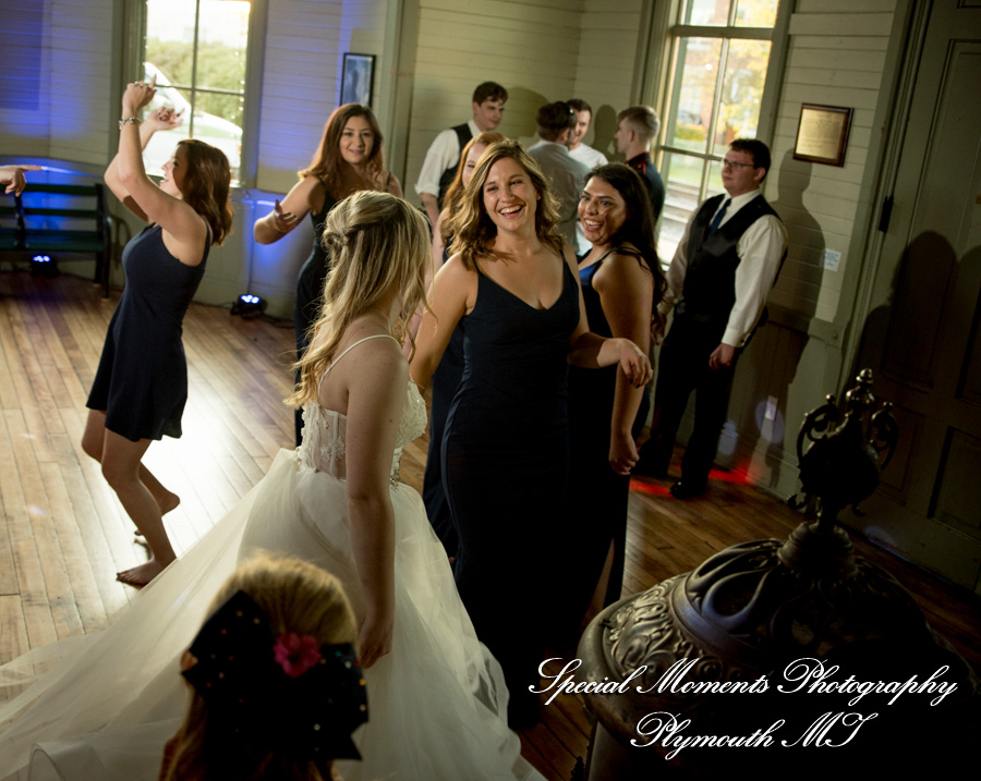 Shelby & Seth at Chelsea Depot Train Station Chelsea MI wedding photography