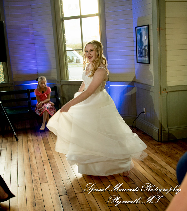 Shelby & Seth at Chelsea Depot Train Station Chelsea MI wedding photography